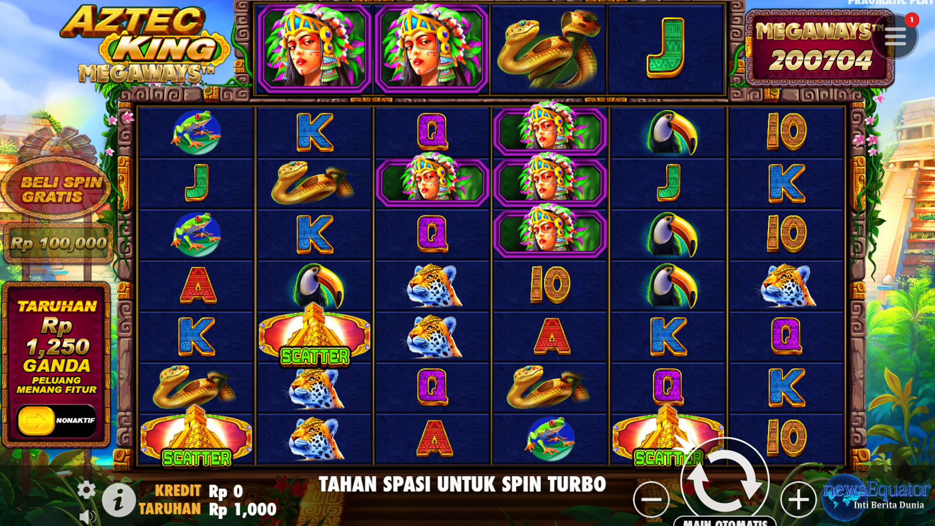 Main Aztec King Megaways dan Menangkan Bersama Rtp8000