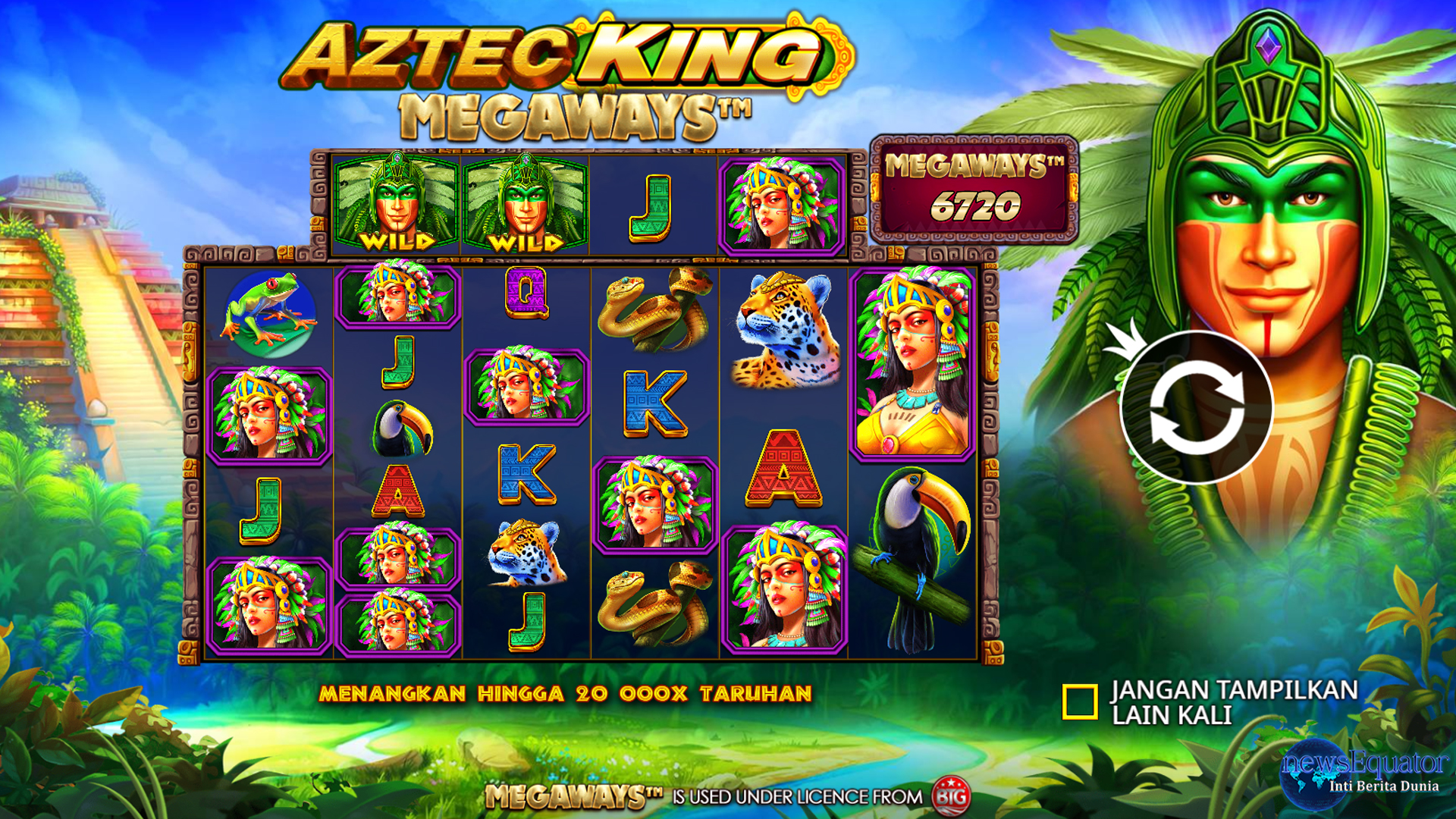 Main Aztec King Megaways dan Menangkan Bersama Rtp8000