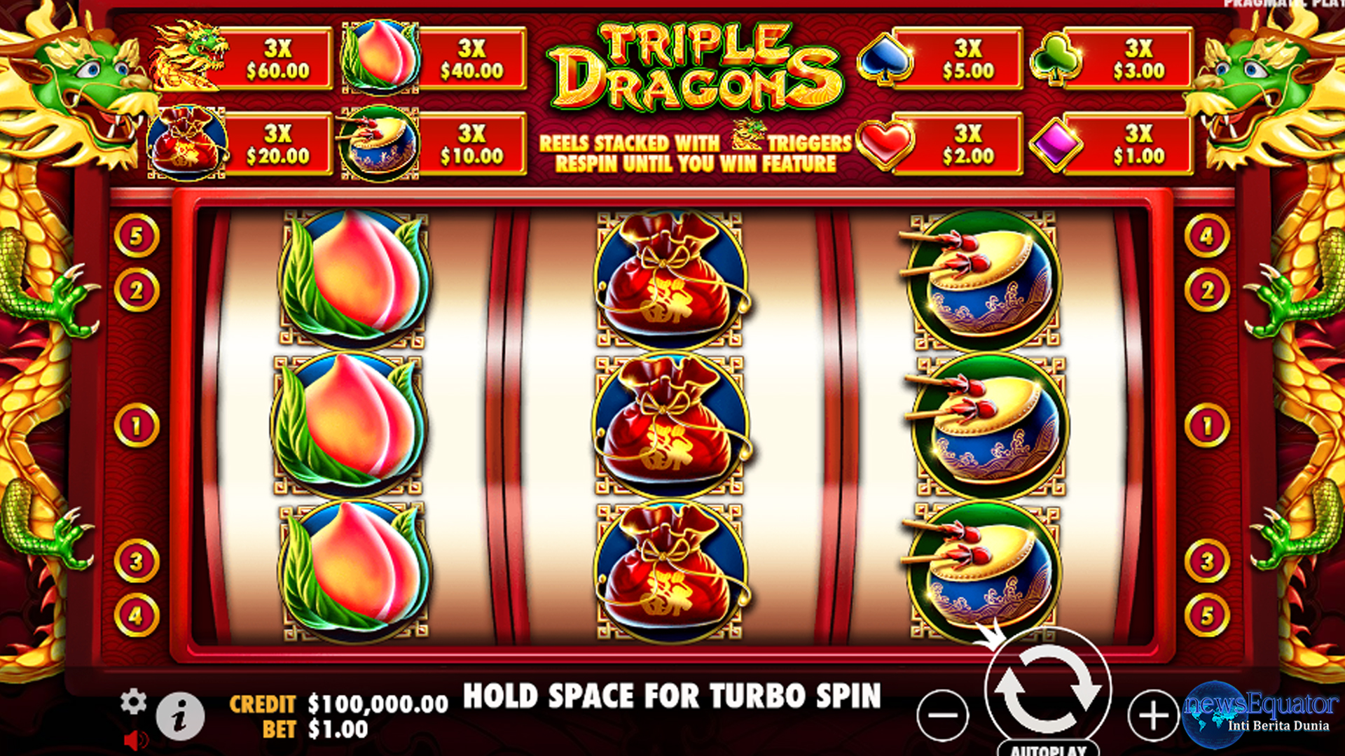 Mainkan Triple Dragons Lewat Ruby8000 dan Nikmati Sensasinya