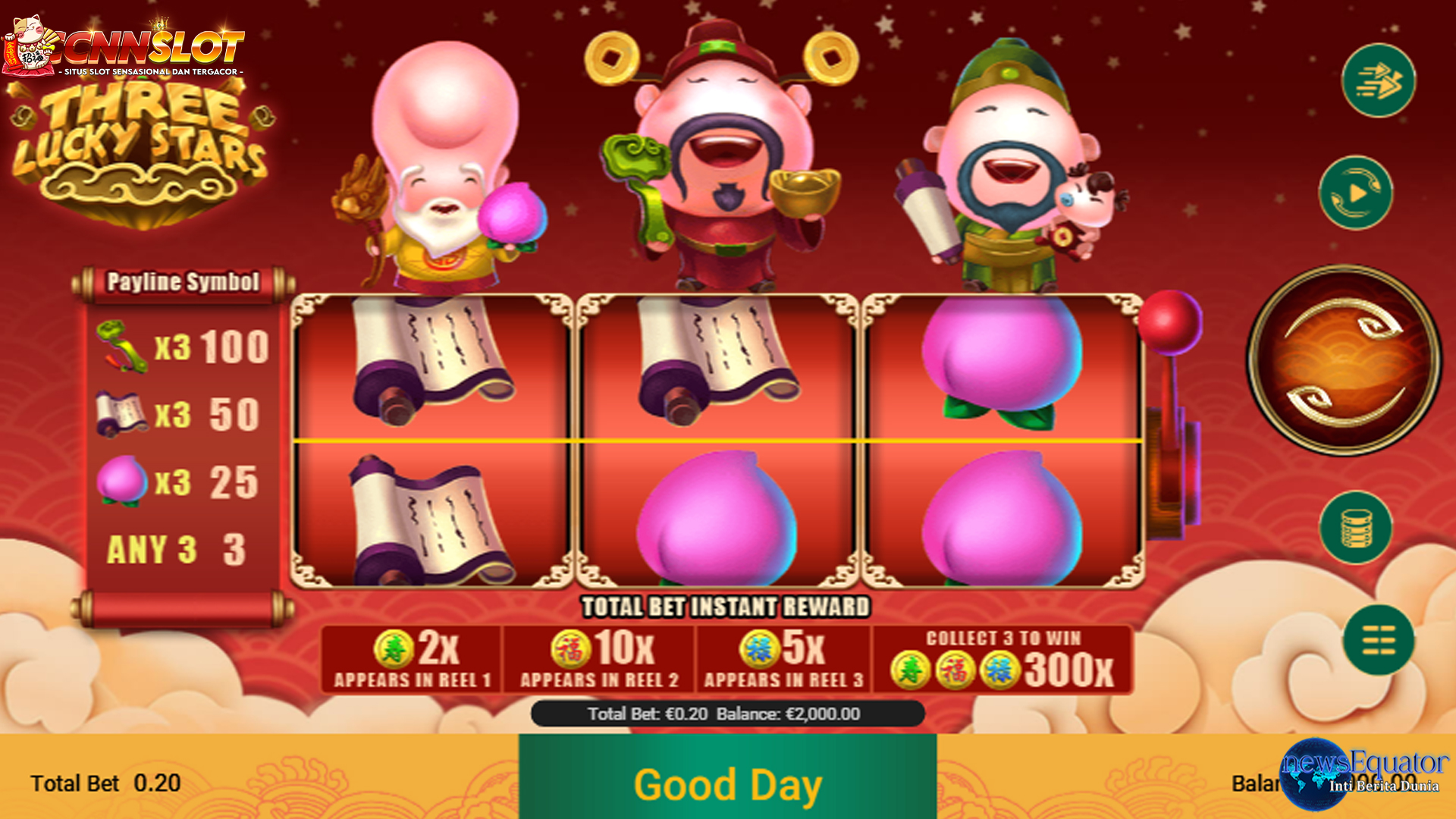 Cnnslot Sukses Bikin Three Lucky Stars Jadi Slot Pasti Wajib Coba