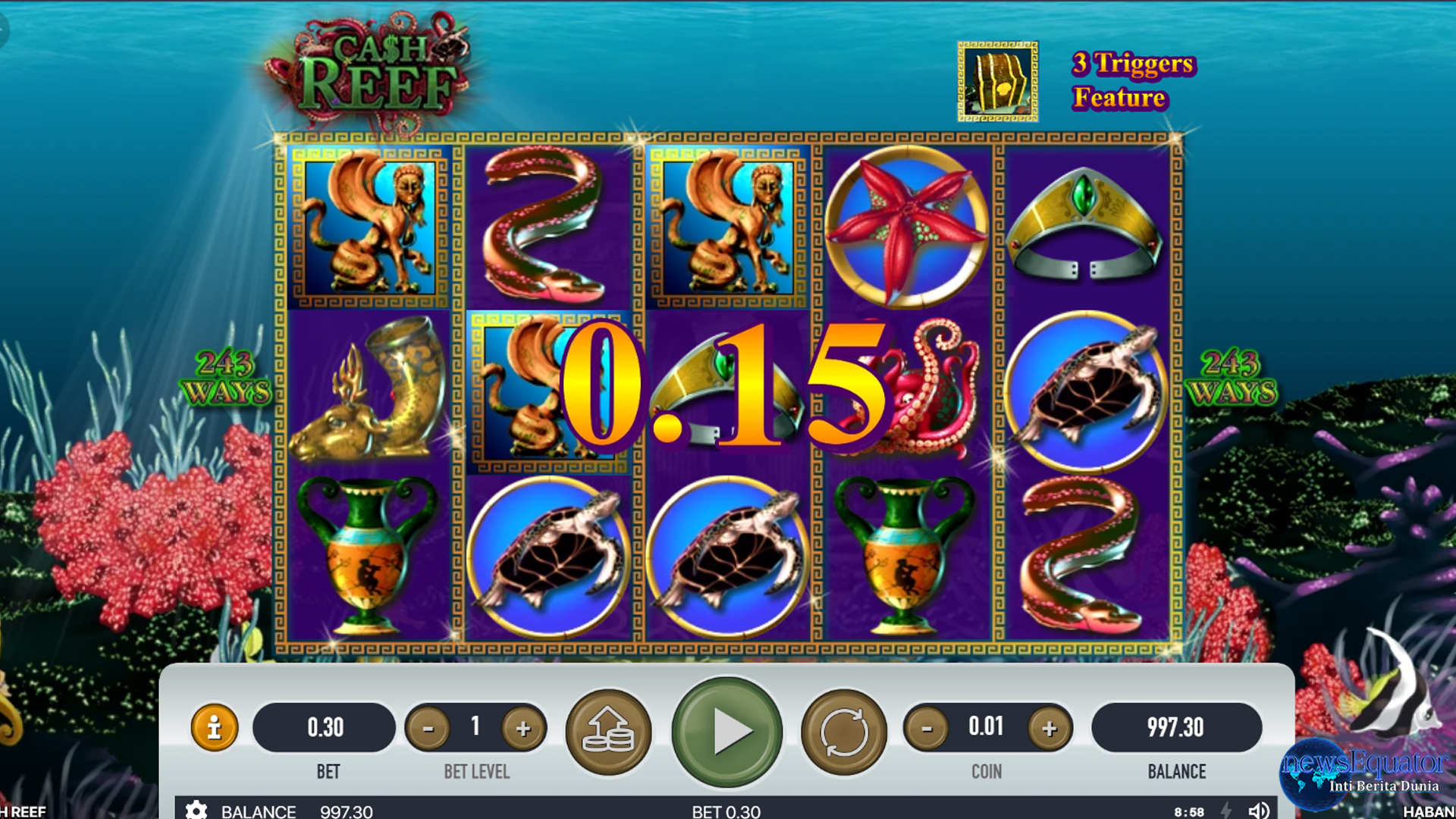 Ruby8000 Kasih Jackpot Gila di Cash Reef, Cuma Modal 10 Ribu