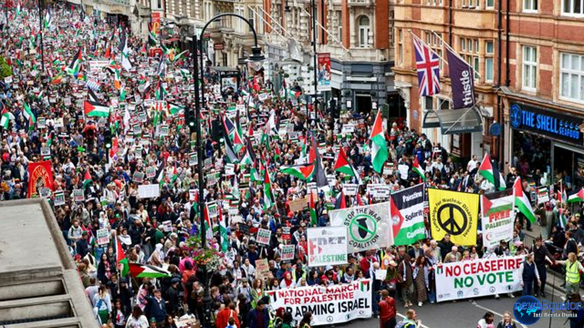 Terbesar Tahun Ini 365 Demonstran Palestina Ditangkap di London