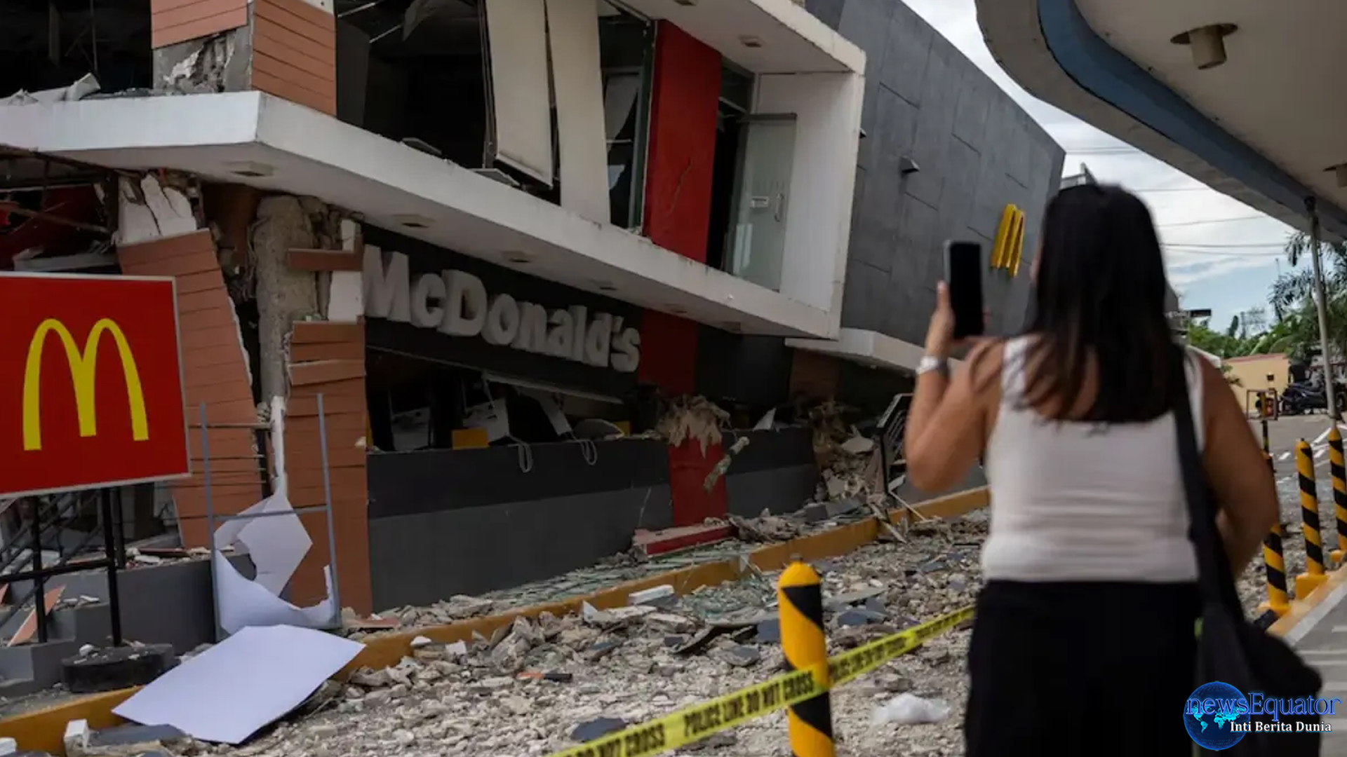 Gempa Filipina Hancurkan McD 5 Menit Mengerikan yang Terekam