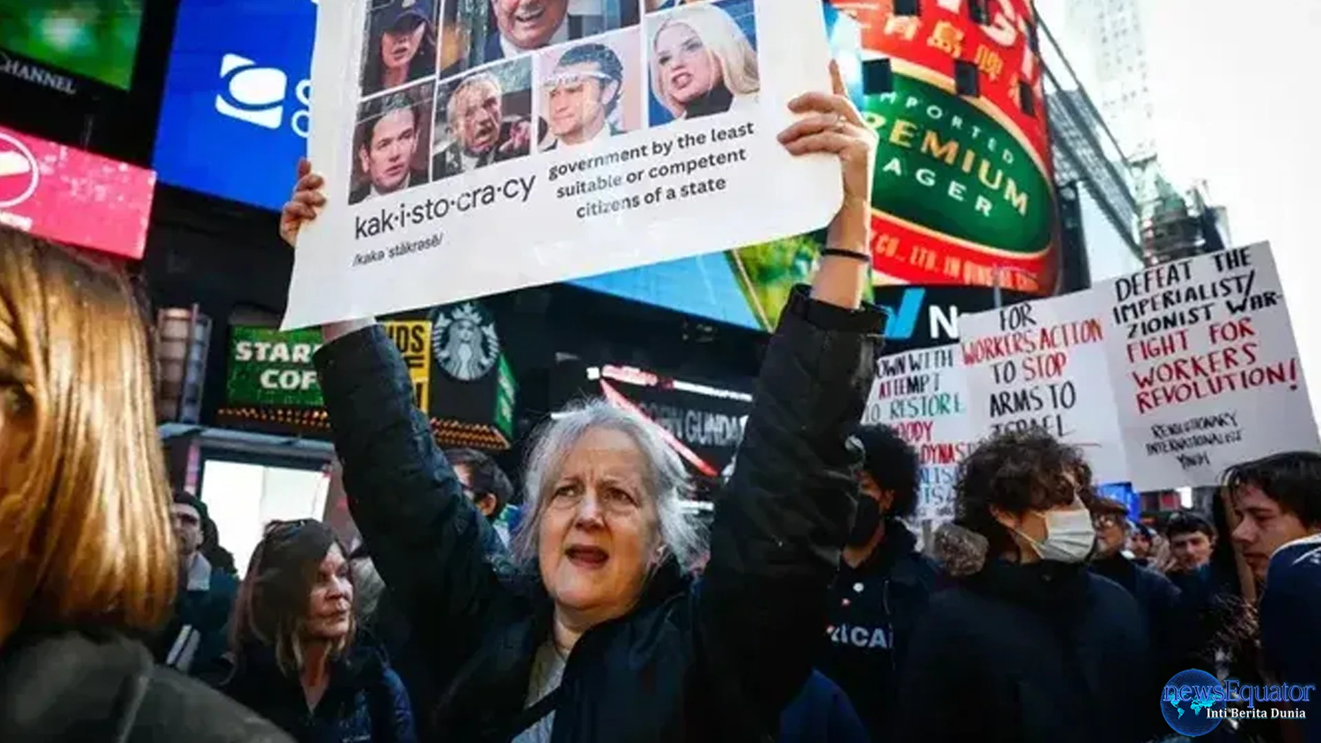 Demonstrasi New York Warnai Aksi 70 Kota Tolak Serangan Ke Iran