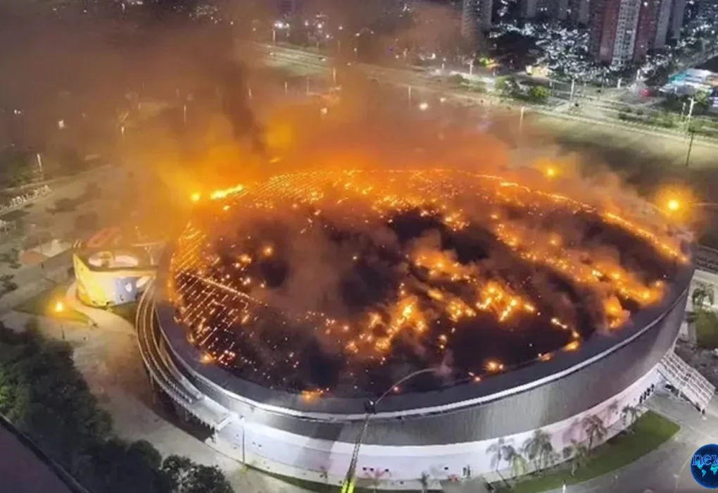 Penampakan Kebakaran 4 Stadion Olimpiade Brasil Heboh