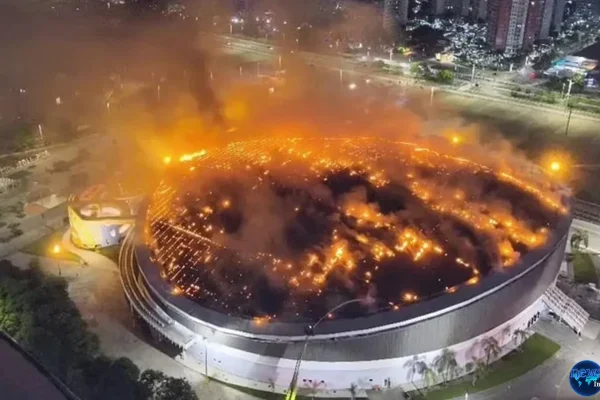 Penampakan Kebakaran 4 Stadion Olimpiade Brasil Heboh